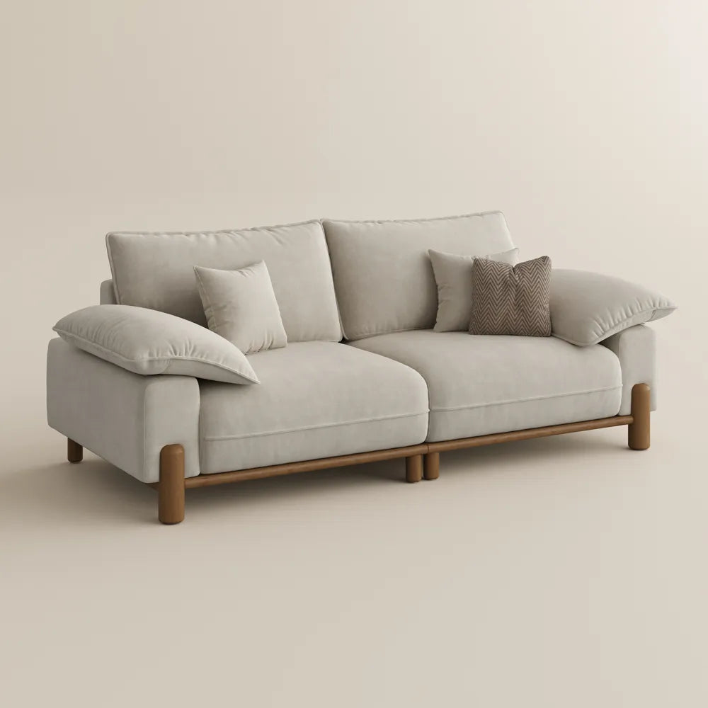 Atticus Mid-Century Small Space Sofa - 2-3 Seats, with Pet-Friendly Fabric
