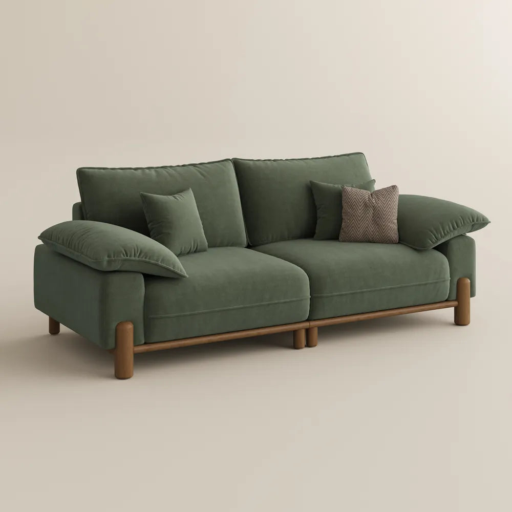 Atticus Mid-Century Small Space Sofa - 2-3 Seats, with Pet-Friendly Fabric