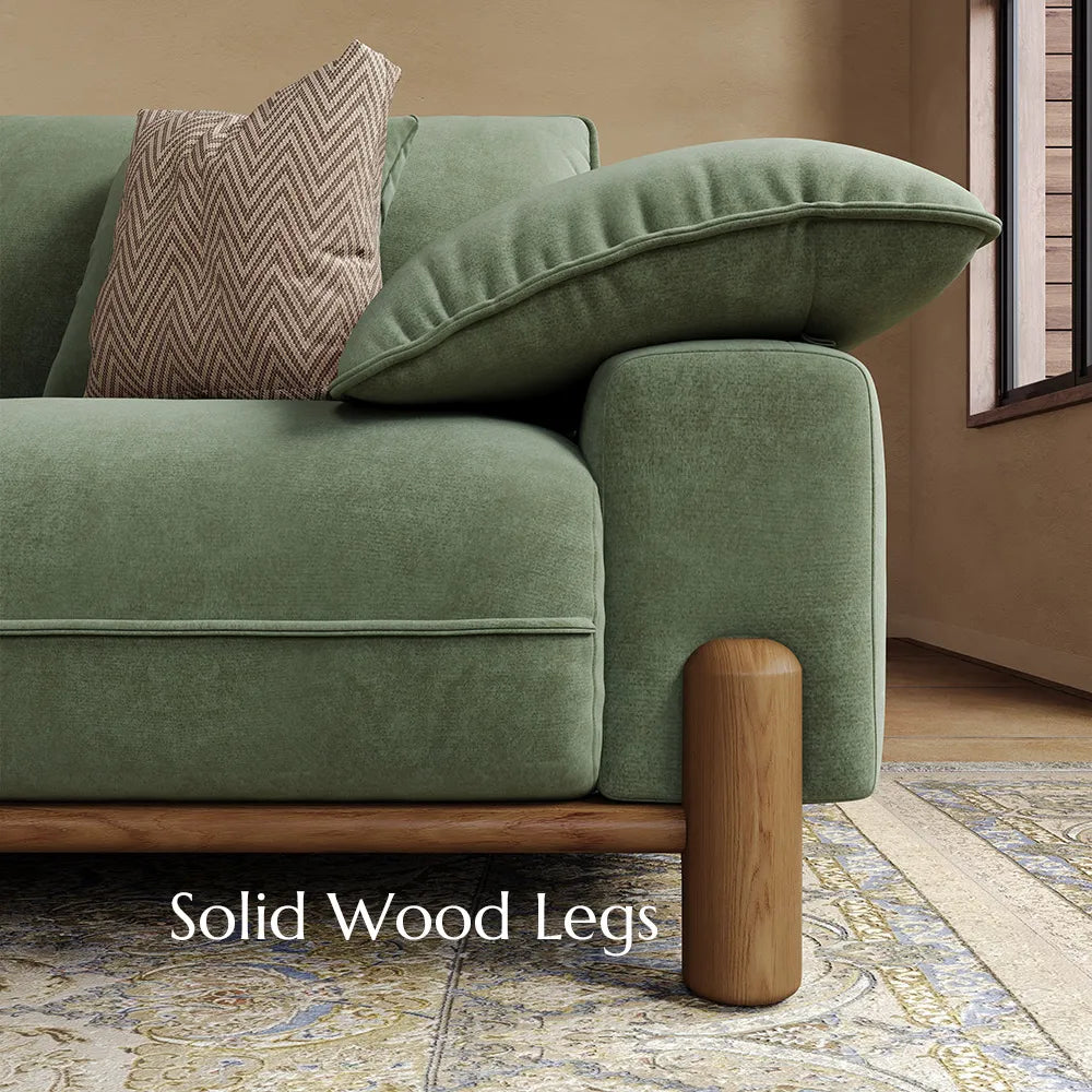 Atticus Mid-Century Small Space Sofa - 2-3 Seats, with Pet-Friendly Fabric