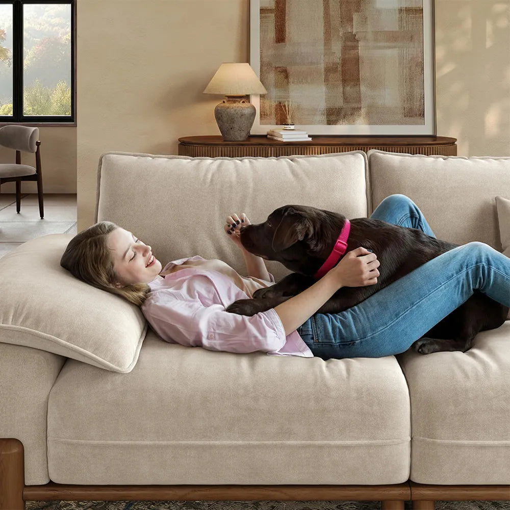 Atticus Mid-Century Small Space Sofa - 2-3 Seats, with Pet-Friendly Fabric