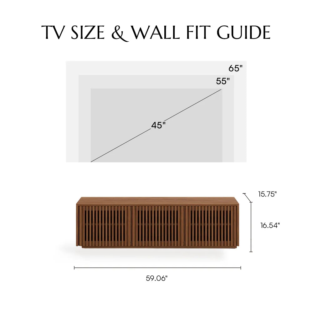 Aeolus-59" Modern Wood TV Stand