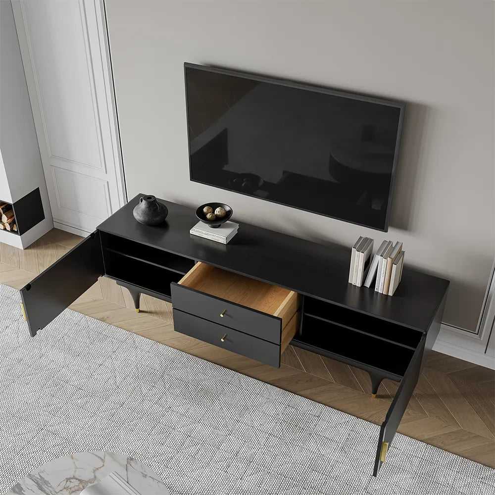 78.74" Mid-Century Modern Fluted TV Stand