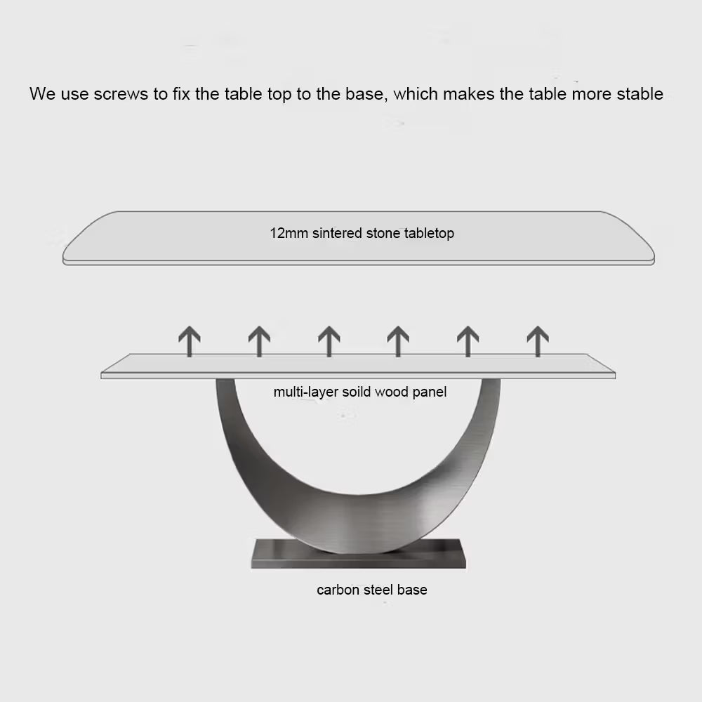 71"Modern Minimalist Black Dining Table for4-6