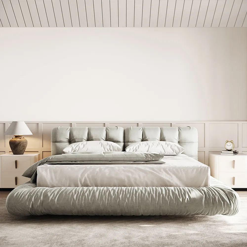 Lit queen size rembourré Marshmallow 