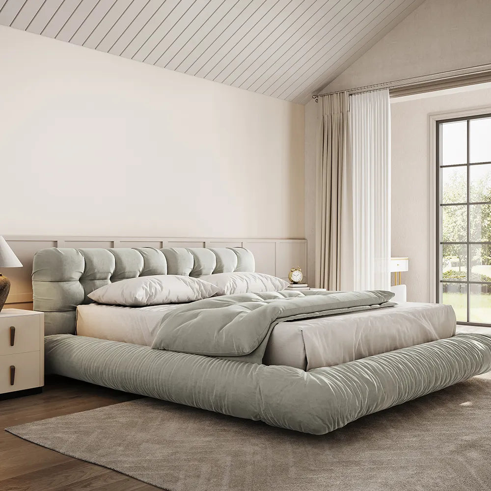 Lit queen size rembourré Marshmallow 