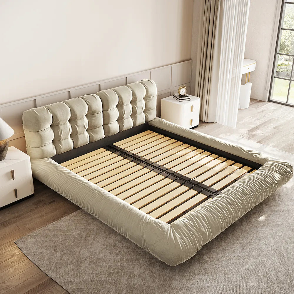 Lit queen size rembourré Marshmallow 
