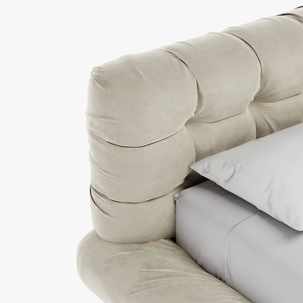 Lit queen size rembourré Marshmallow 