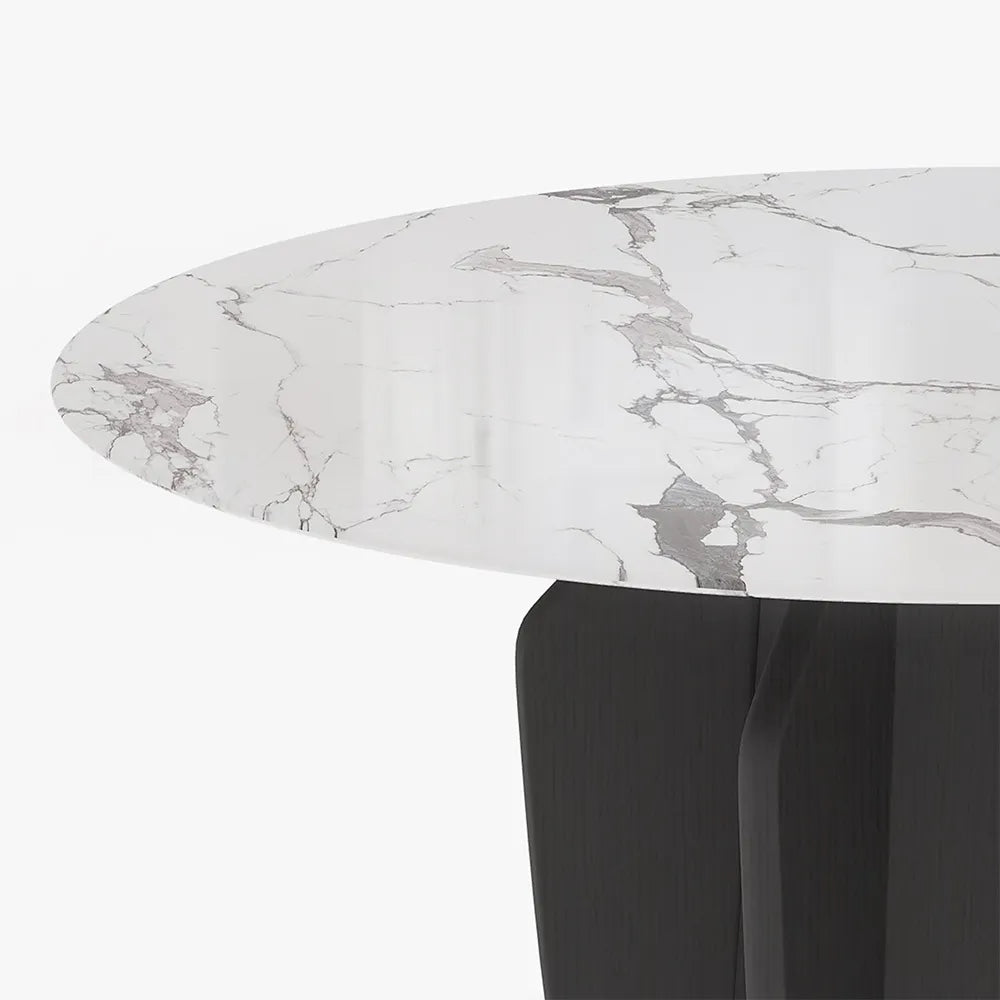 Table à manger ronde moderne du milieu du siècle de 51,18 po 
