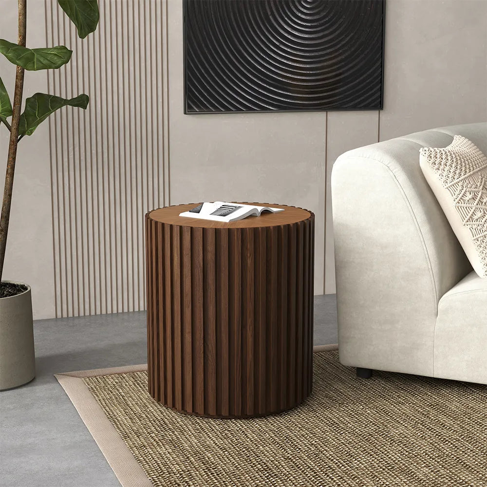 Silva-20" Fluted Round End Table