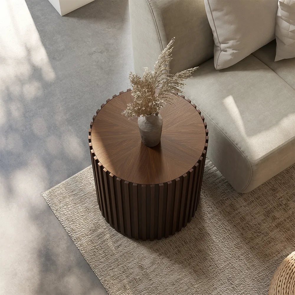 Silva-20" Fluted Round End Table