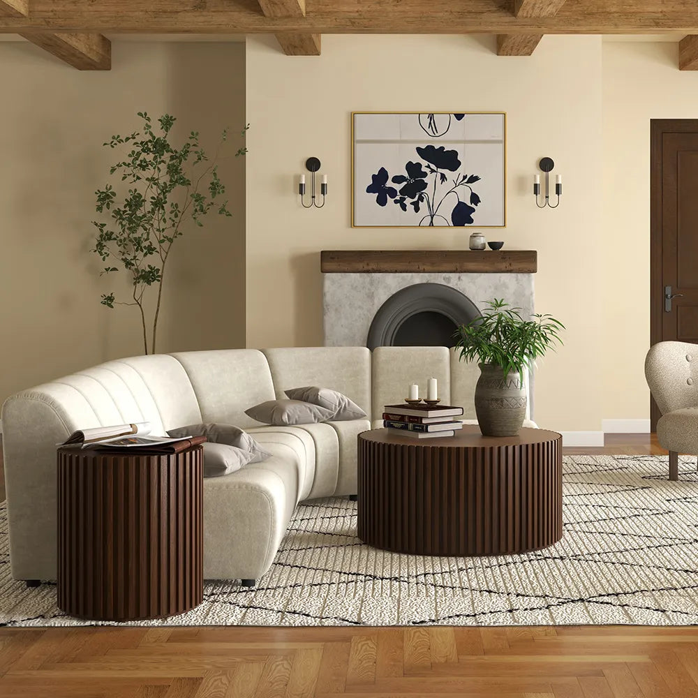 Silva-20" Fluted Round End Table