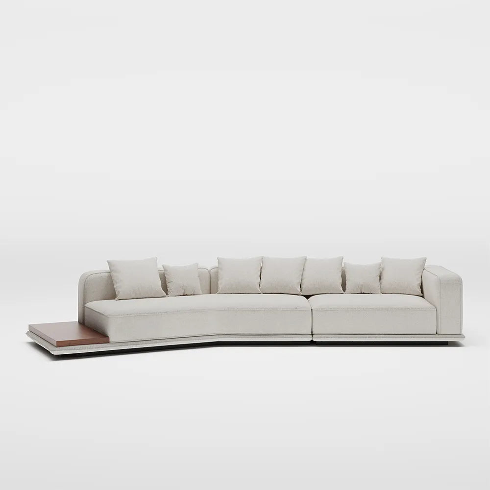 137.8'' Minimalist Deep Seat Sectional Sofa
