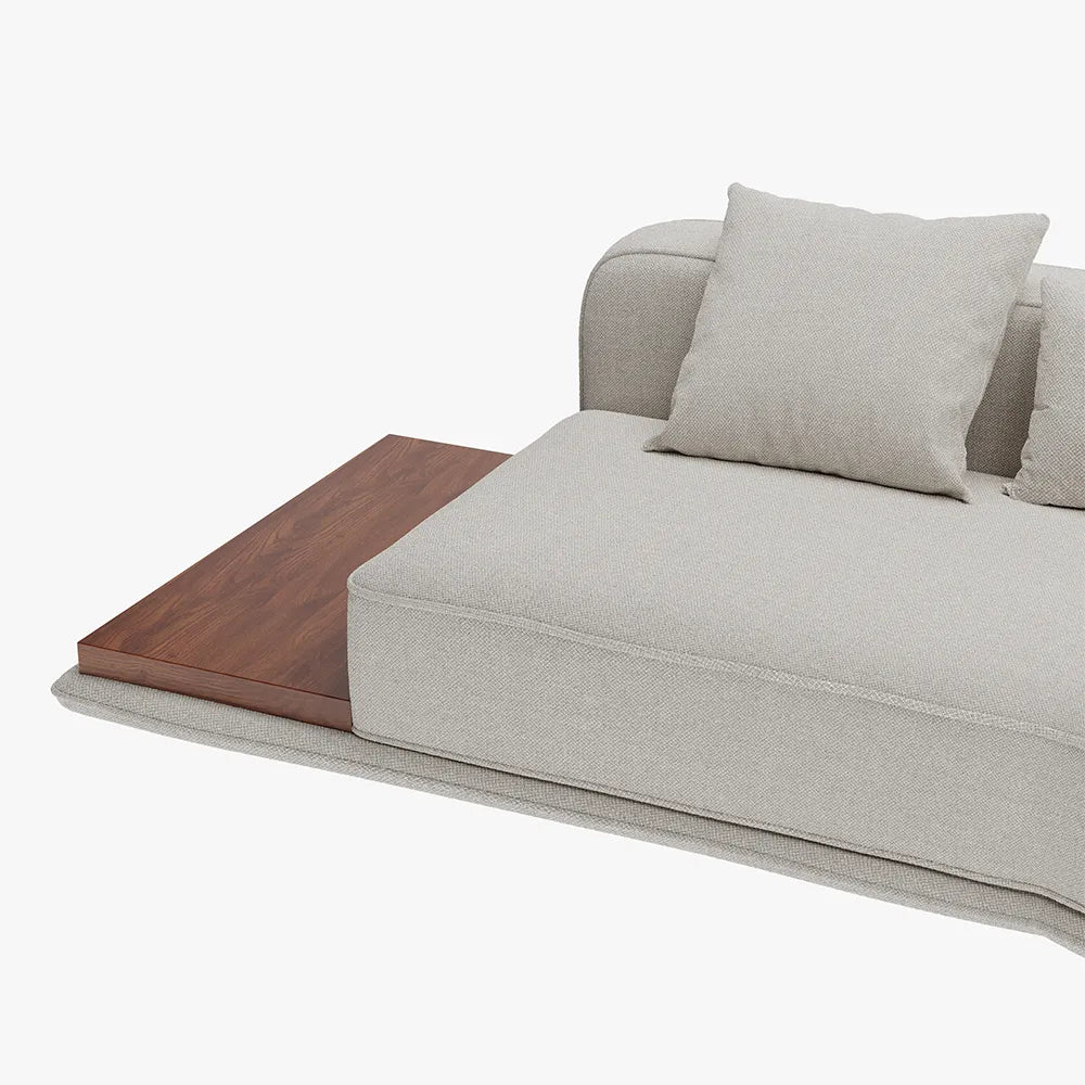137.8'' Minimalist Deep Seat Sectional Sofa