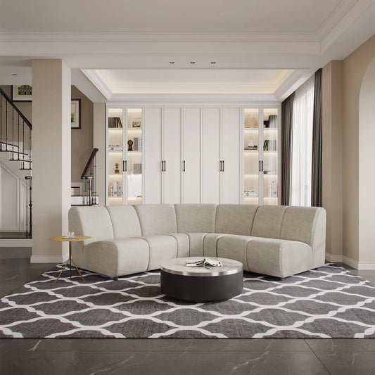 Canapé incurvé minimaliste moderne de 86,61 pouces