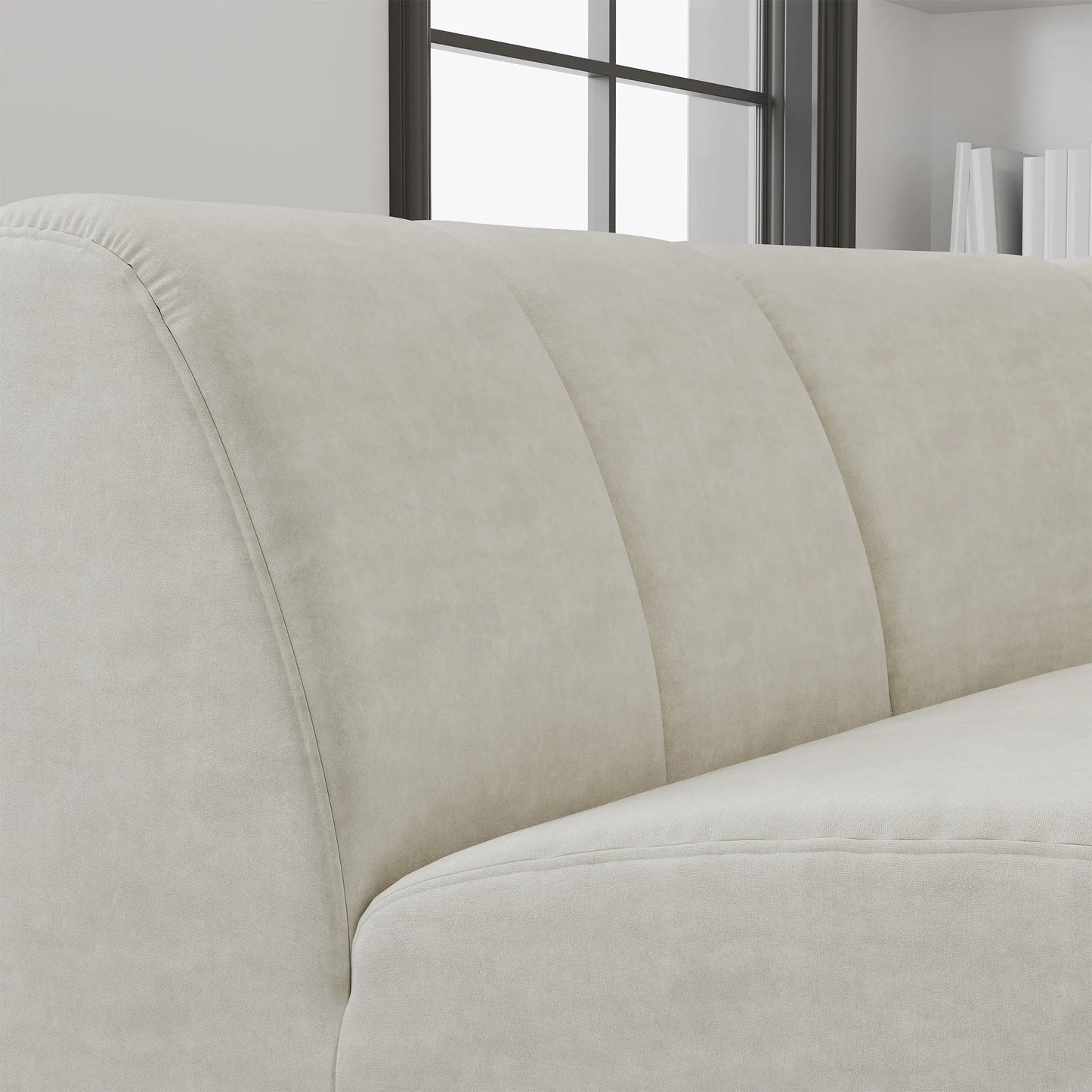 Canapé incurvé minimaliste moderne de 86,61 pouces