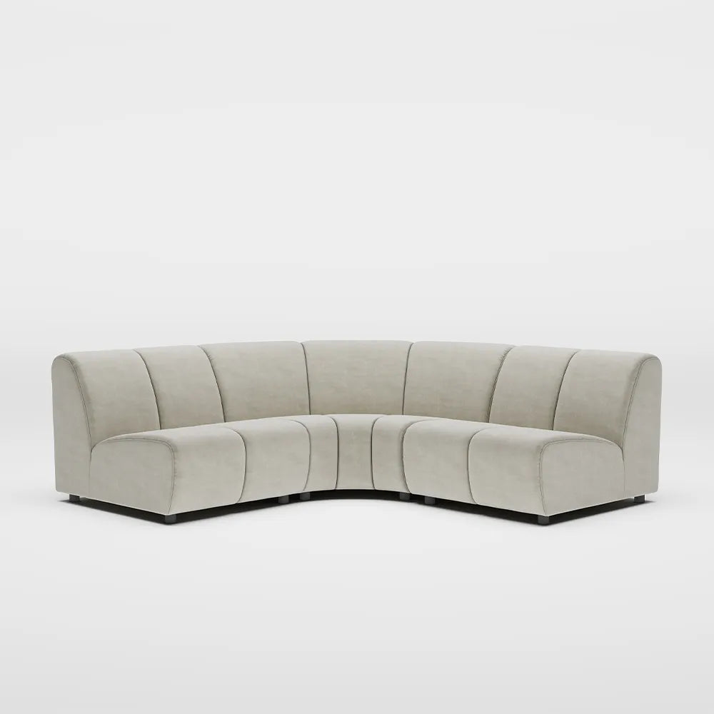 Canapé incurvé minimaliste moderne de 86,61 pouces
