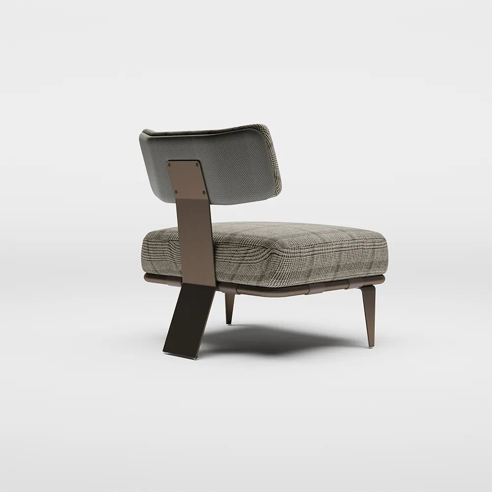 25.98" Modern Minimalist Grid Accent Chair