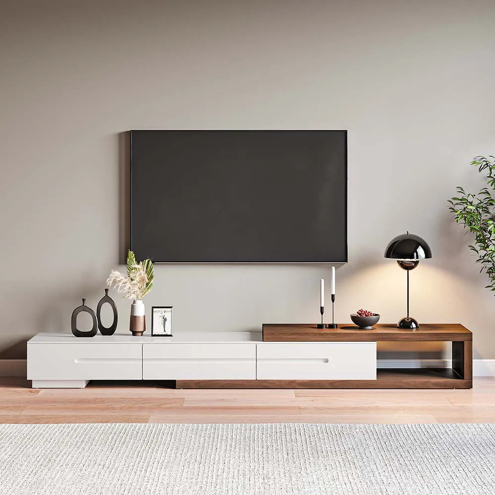 Meuble TV extensible noir moderne
