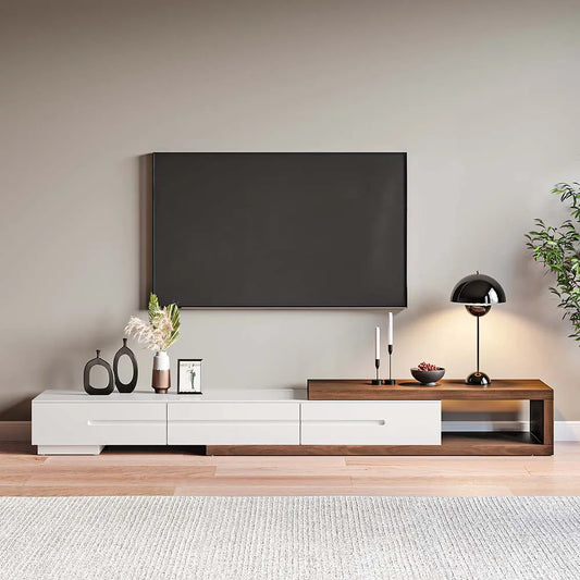 Modern Extendable Black TV Stand