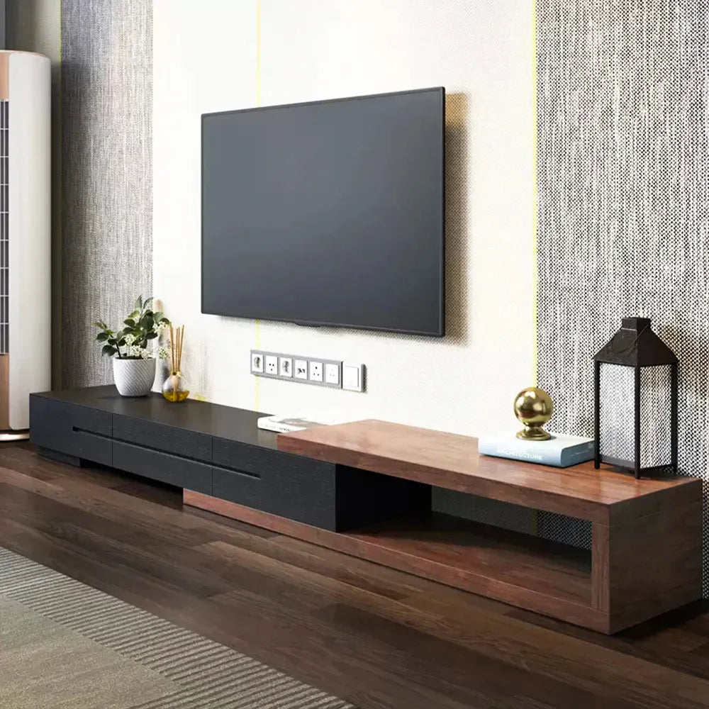 Meuble TV extensible noir moderne
