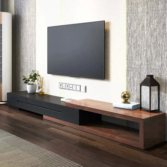 Meuble TV extensible noir moderne