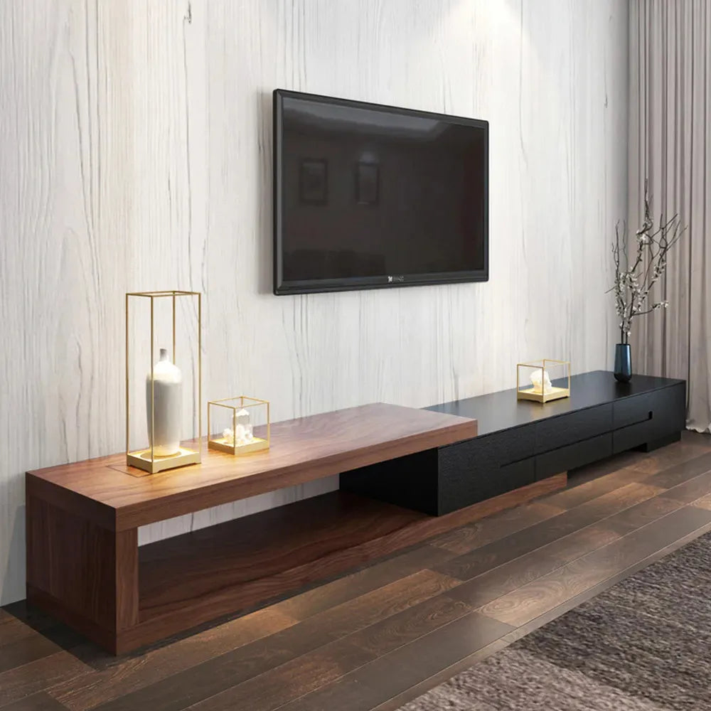 Meuble TV extensible noir moderne