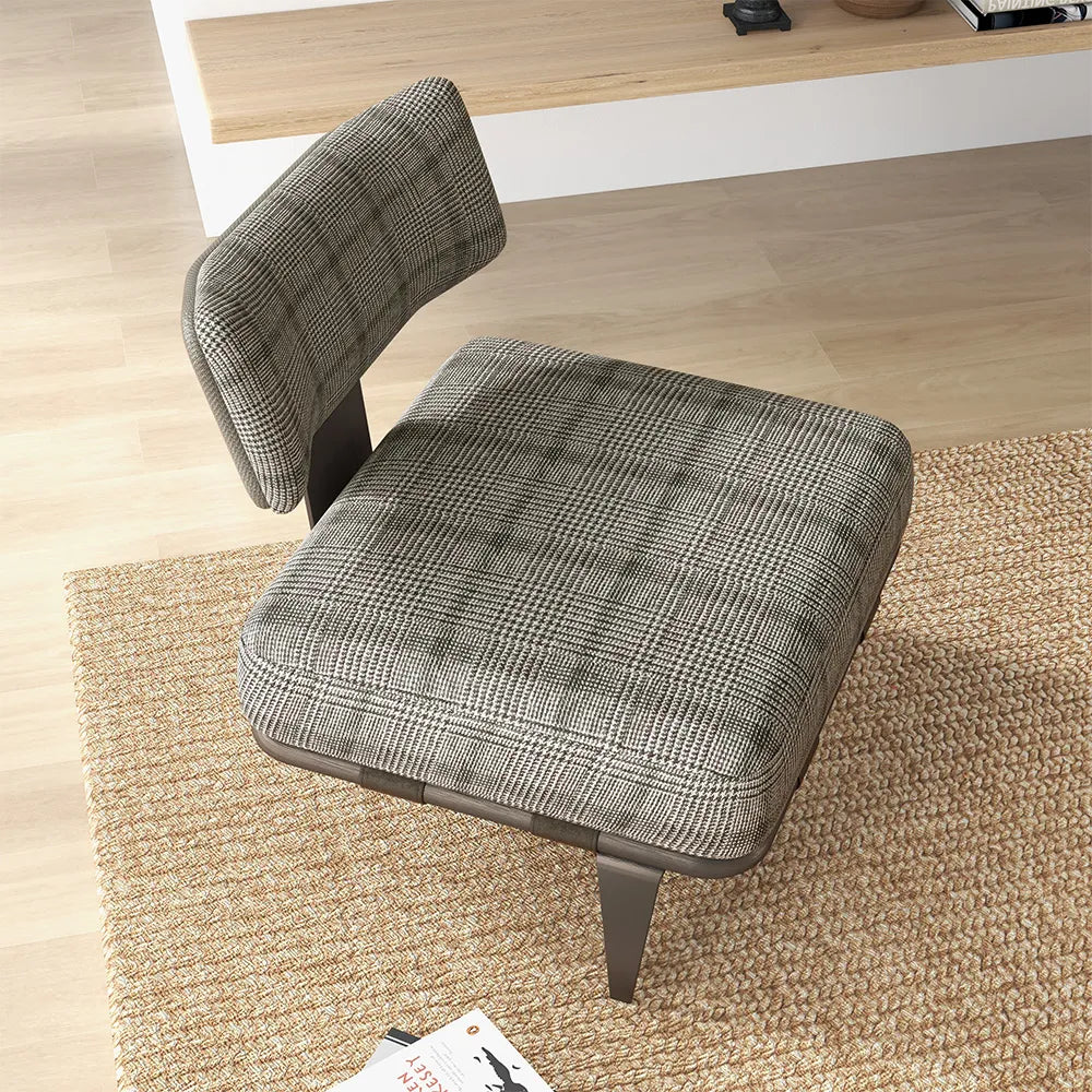 25.98" Modern Minimalist Grid Accent Chair