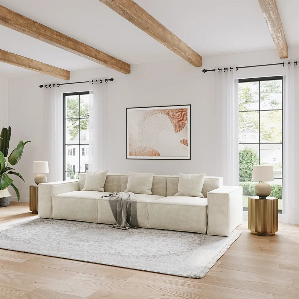 Canapé modulaire minimaliste de 115,75 pouces