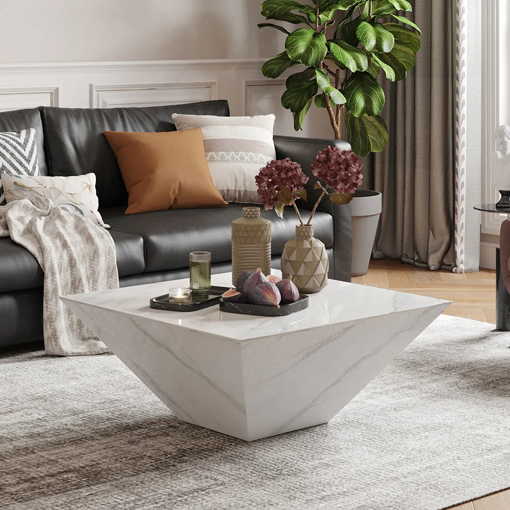 Table basse carrée moderne de 31,5 po