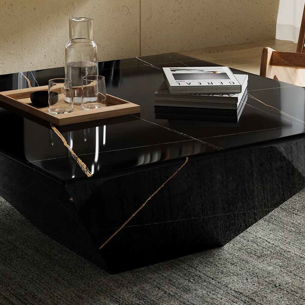 Table basse carrée moderne de 31,5 po