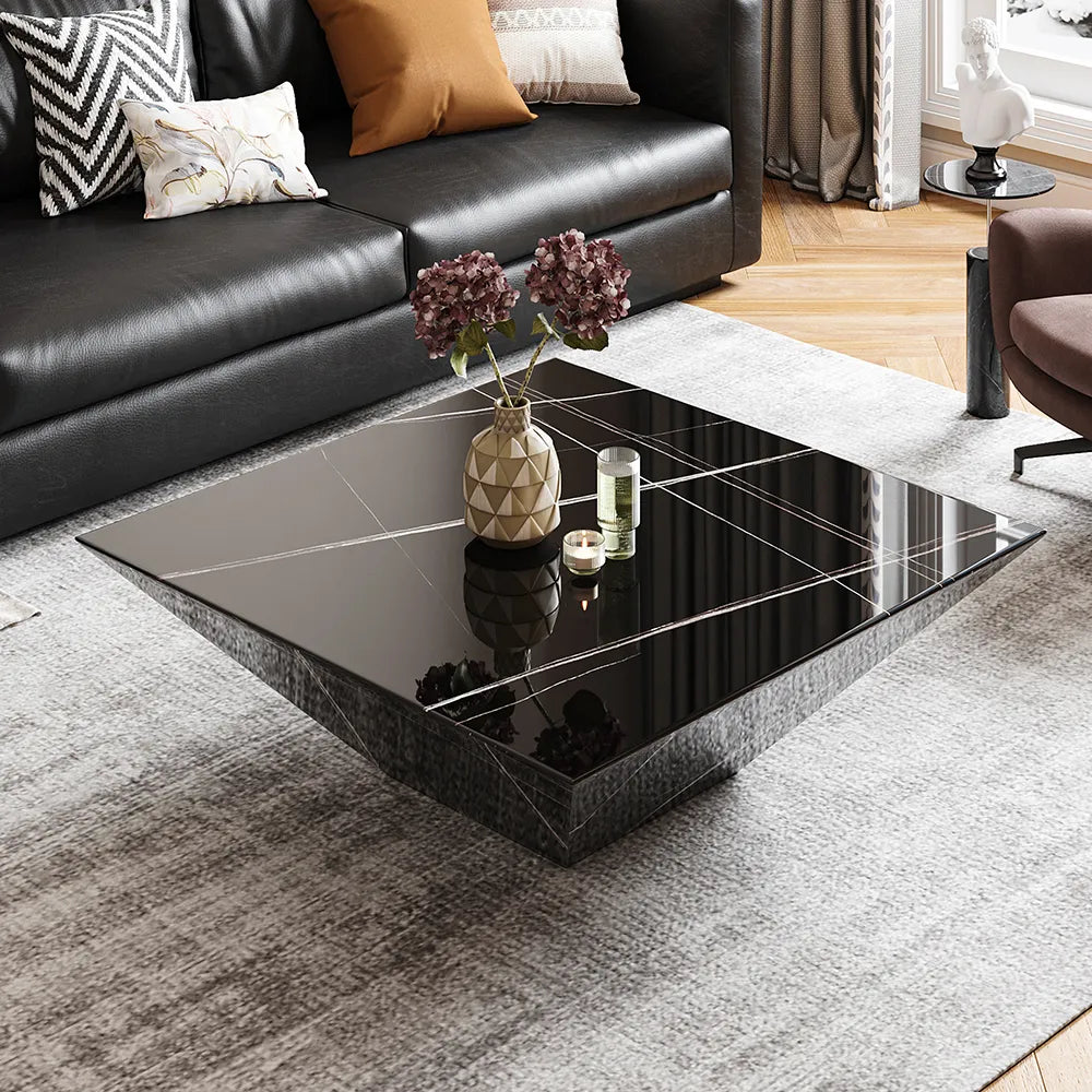 Table basse carrée moderne de 31,5 po