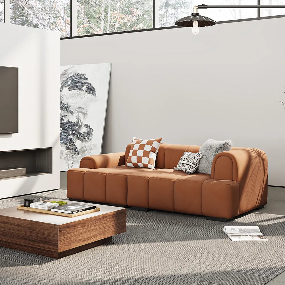 82.5 inch modern cube sofa