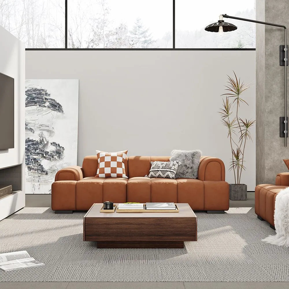 82.5 inch modern cube sofa