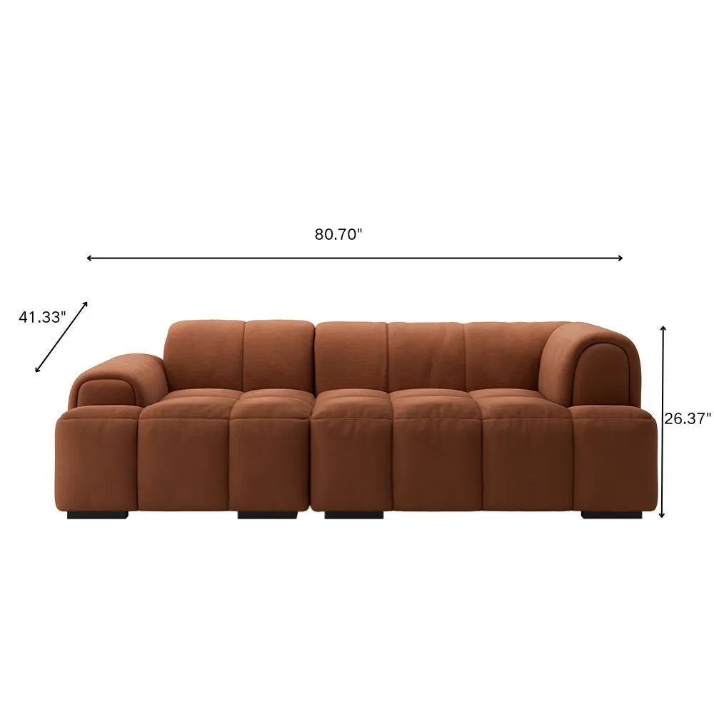 82.5 inch modern cube sofa