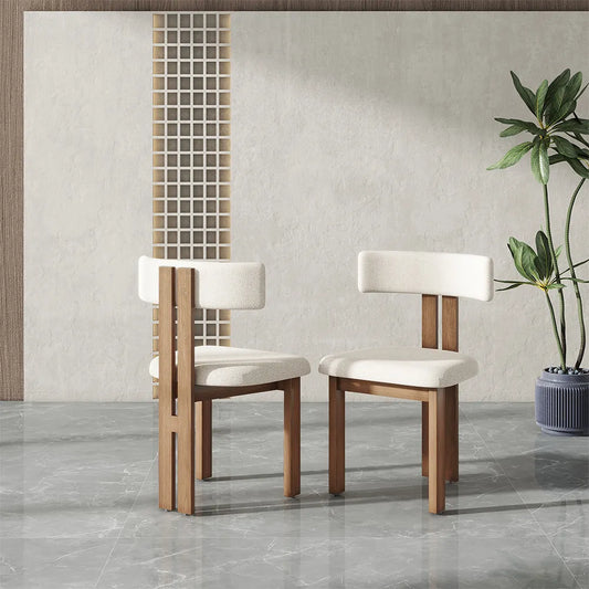 Lot de 2 chaises de salle à manger en bois modernes du milieu du siècle 