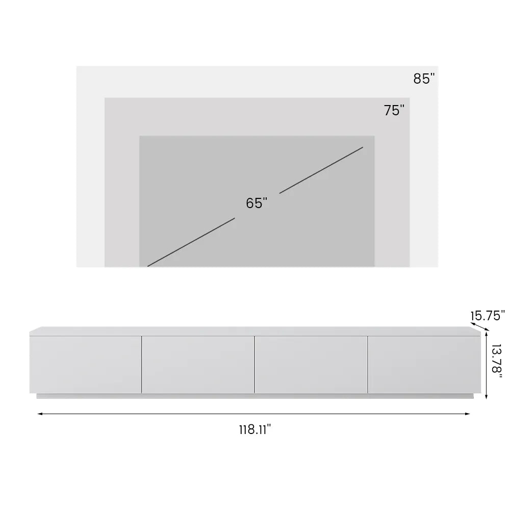 Modern Large Matte TV Stand