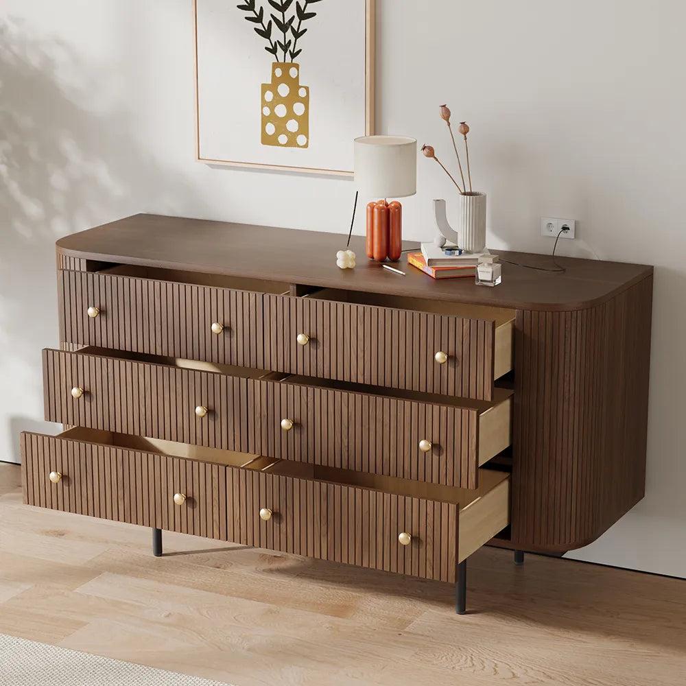 Silva - Commode moderne à 6 tiroirs 