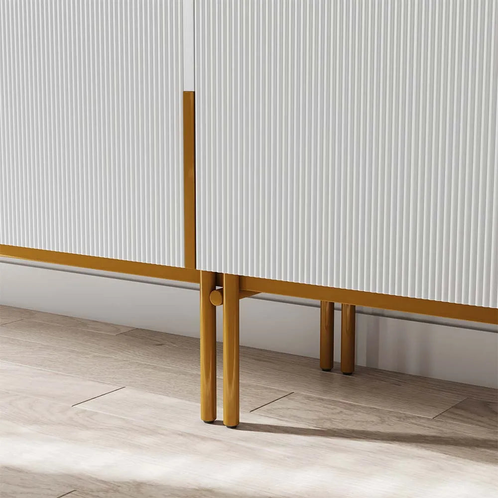 78.74"Modern Luxury Glossy Sintered Stone Tv Stand