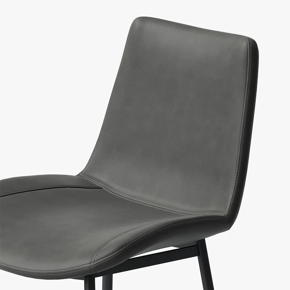 30'' Modern Minimalist Bar Height Faux Leather Stools Bar Set of 2