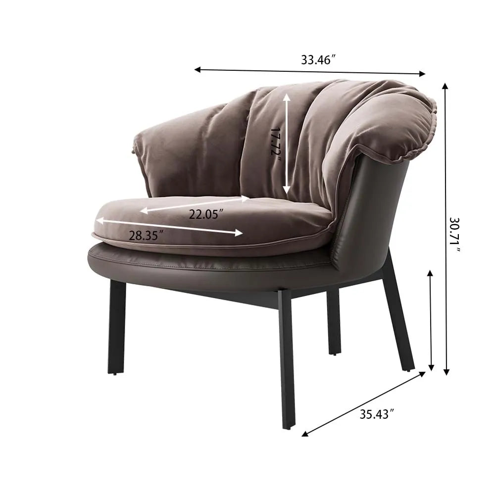 33.46" Mid-century Retro Accent Chair