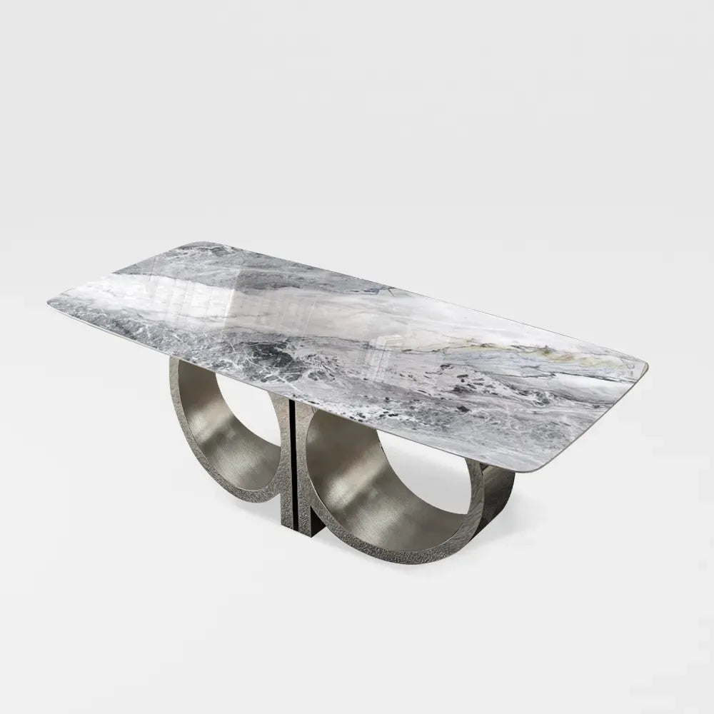 Table à manger rectangulaire de 79 po au design moderne 