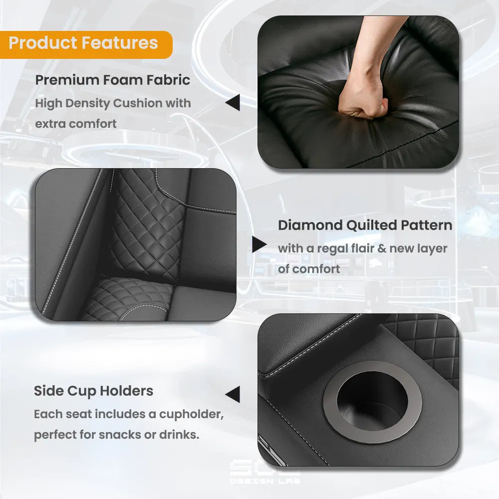 85'' Power Reclining Sofa Home Theather Sofa