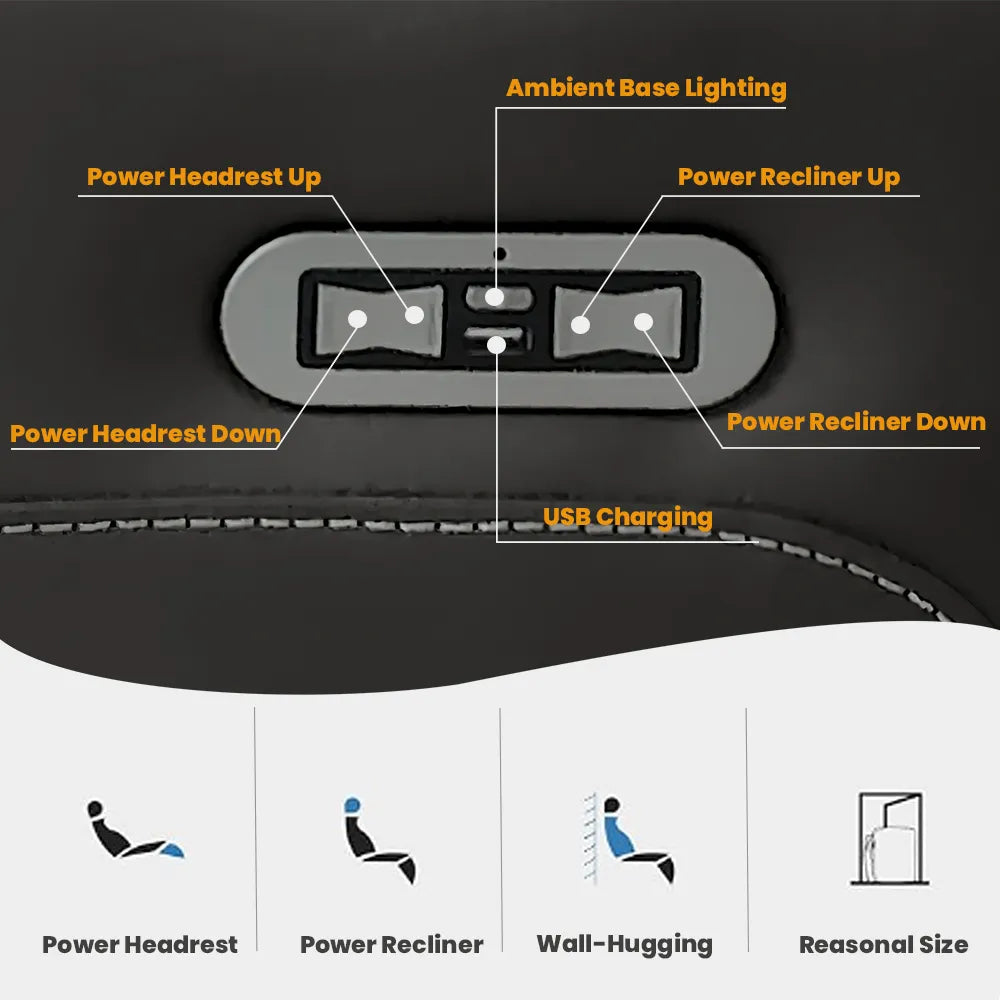 85'' Power Reclining Sofa Home Theather Sofa