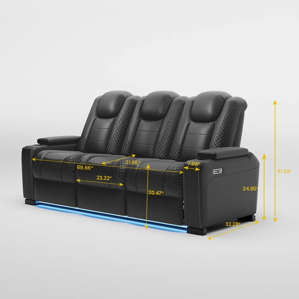 85'' Power Reclining Sofa Home Theather Sofa