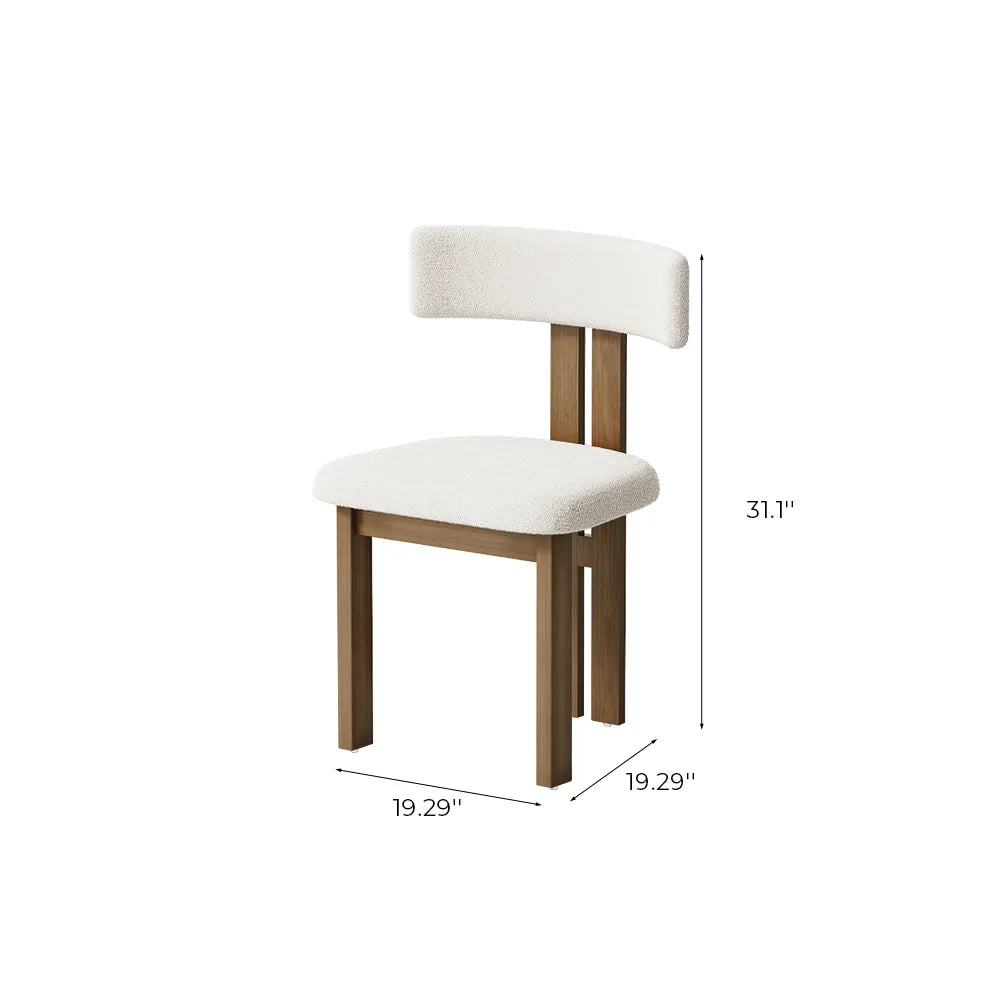 Lot de 2 chaises de salle à manger en bois modernes du milieu du siècle 