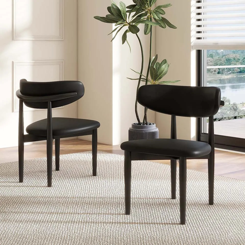 Lawson - Mid-Century Modern Wood Dining Chairs Set of 2