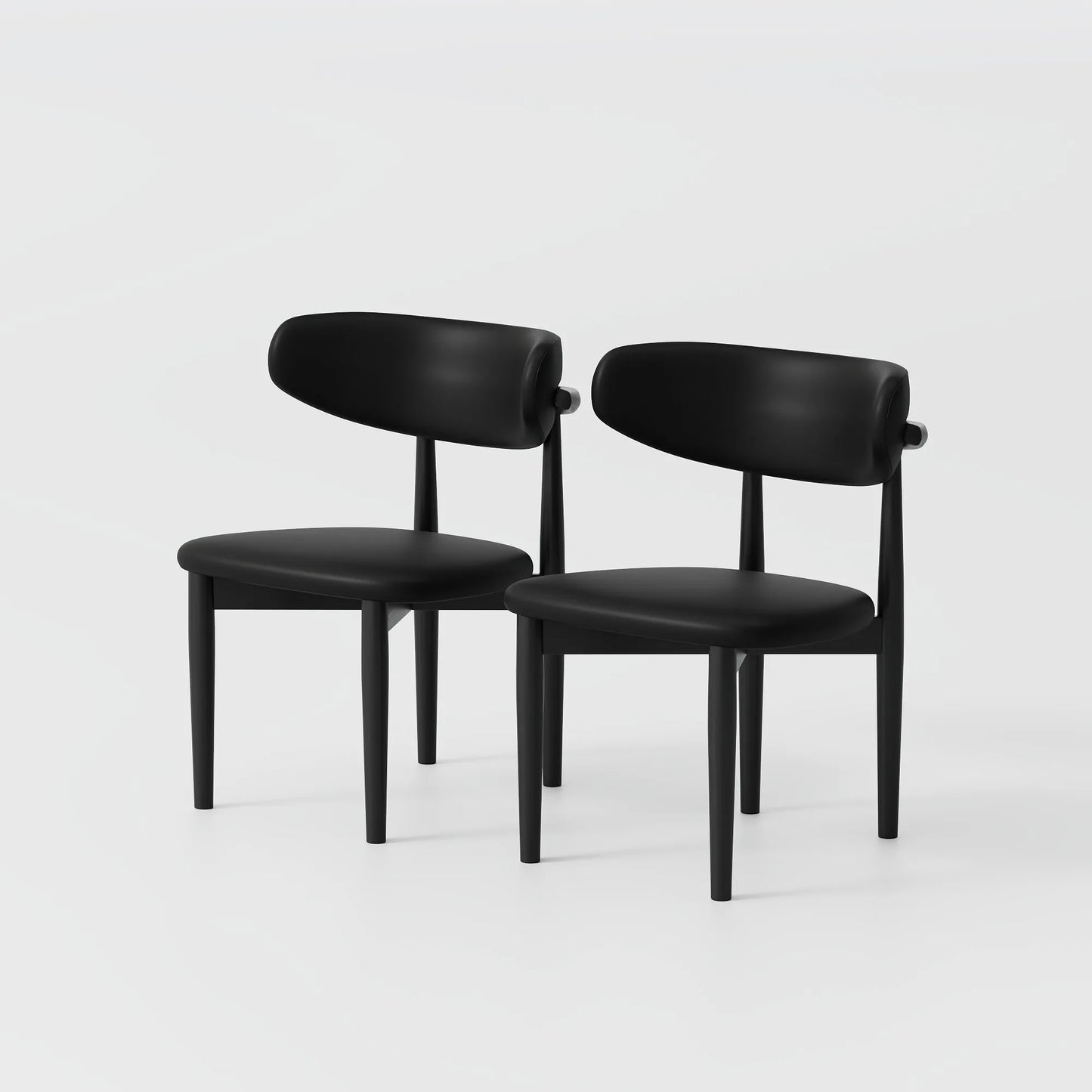 Lawson - Mid-Century Modern Wood Dining Chairs Set of 2