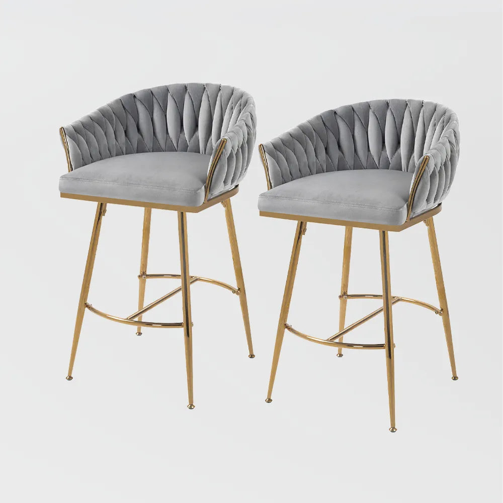 Ensemble de 2 tabourets de bar modernes de 26 po à hauteur de comptoir 