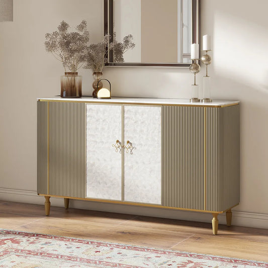 59.06" Modern Luxury Credenza Storage Cabinet