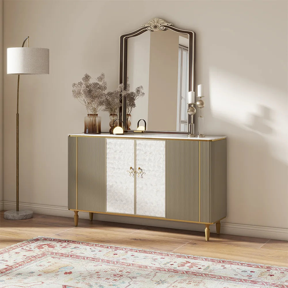 59.06" Modern Luxury Credenza Storage Cabinet